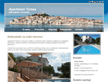 Tablet Screenshot of apartmani-tomas.com